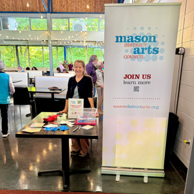 Arts in Daily Spaces exhibit opening and concert in cooperation with the Mason District Arts Council on May 9, 2026 at John Calvin Presbyterian Church included opportunities for attendees to fill out Wishing Tree tags.