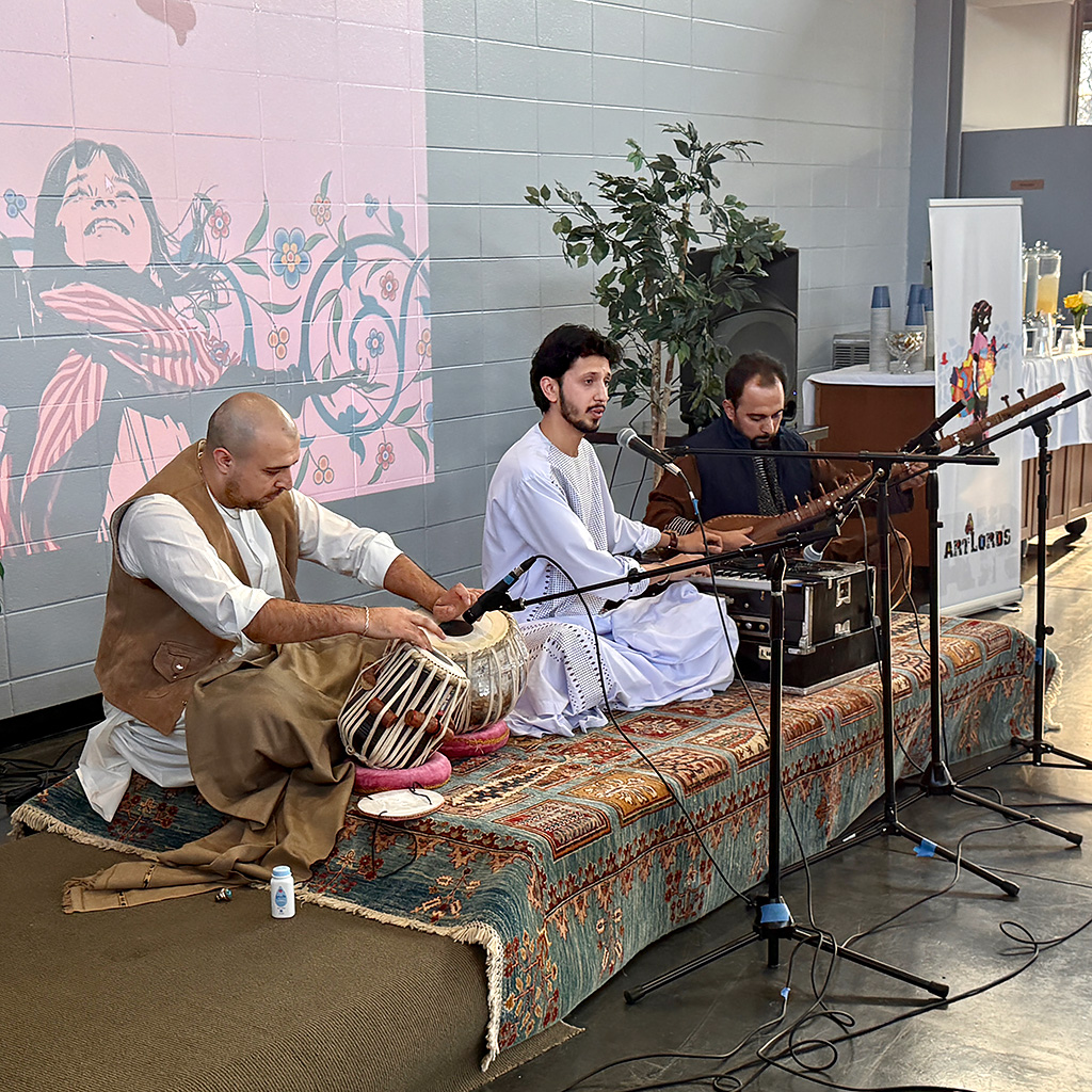 Musicians perform several works of classical Afghan music for the attendees during a Nowruz celebration on March 21, 2026 at John Calvin Presbyterian Church in Annandale, VA.